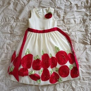 American Princess white floral dress size 10